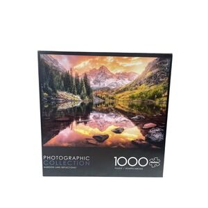 Buffalo Games Jigsaw Puzzle 1000pc Multicolor Maroon Lake Reflections 2911